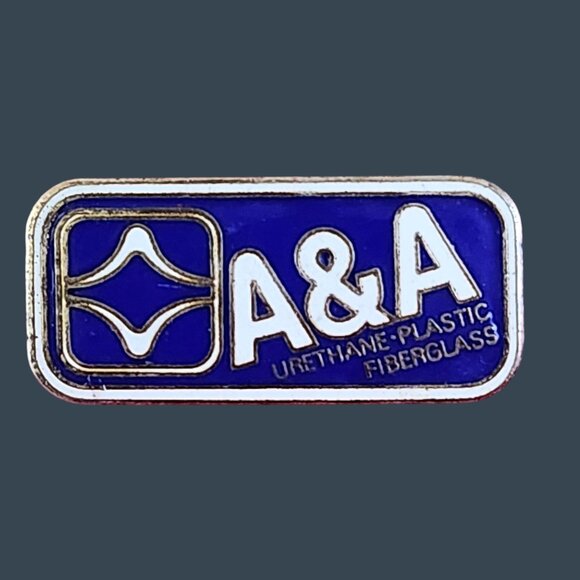 A&A Urethane Plastic Fiberglass Enamel Pin Badge - Picture 1 of 3